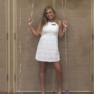 LOFT white halter dress